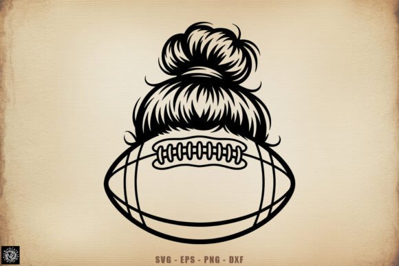 Football Lover Mom Hair Messy Bun SVG Review