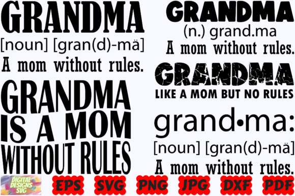 Grandma Like a Mom but No Rules SVG PNG Review