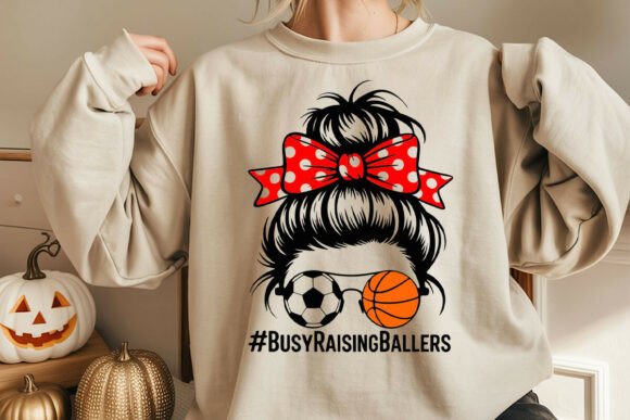 Messy Bun Busy Raising Ballers SVG Review