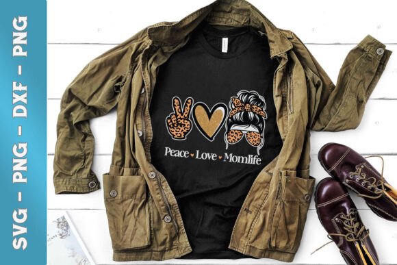 Peace Love Mom Life Messy Bun SVG Review