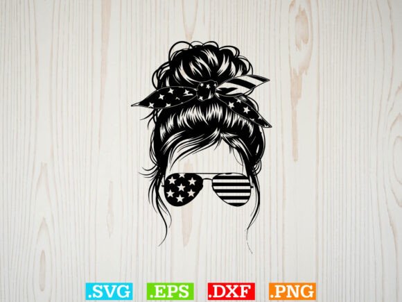 USA Flag Messy Bun SVG: An Embroidery Review